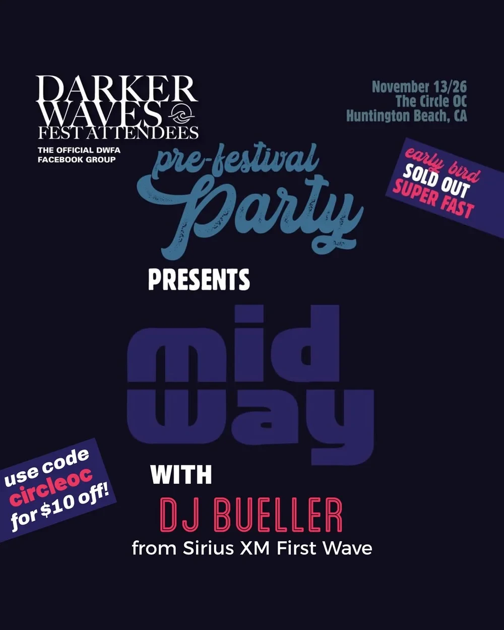 DARKER WAVES PRE-FESTIVAL PARTY poster